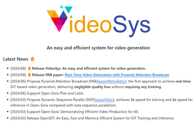OpenDiT开源模型VideoSys性能分析
