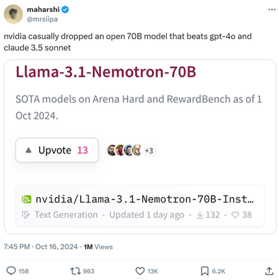 【英伟达】Llama-3.1-Nemotron 70B